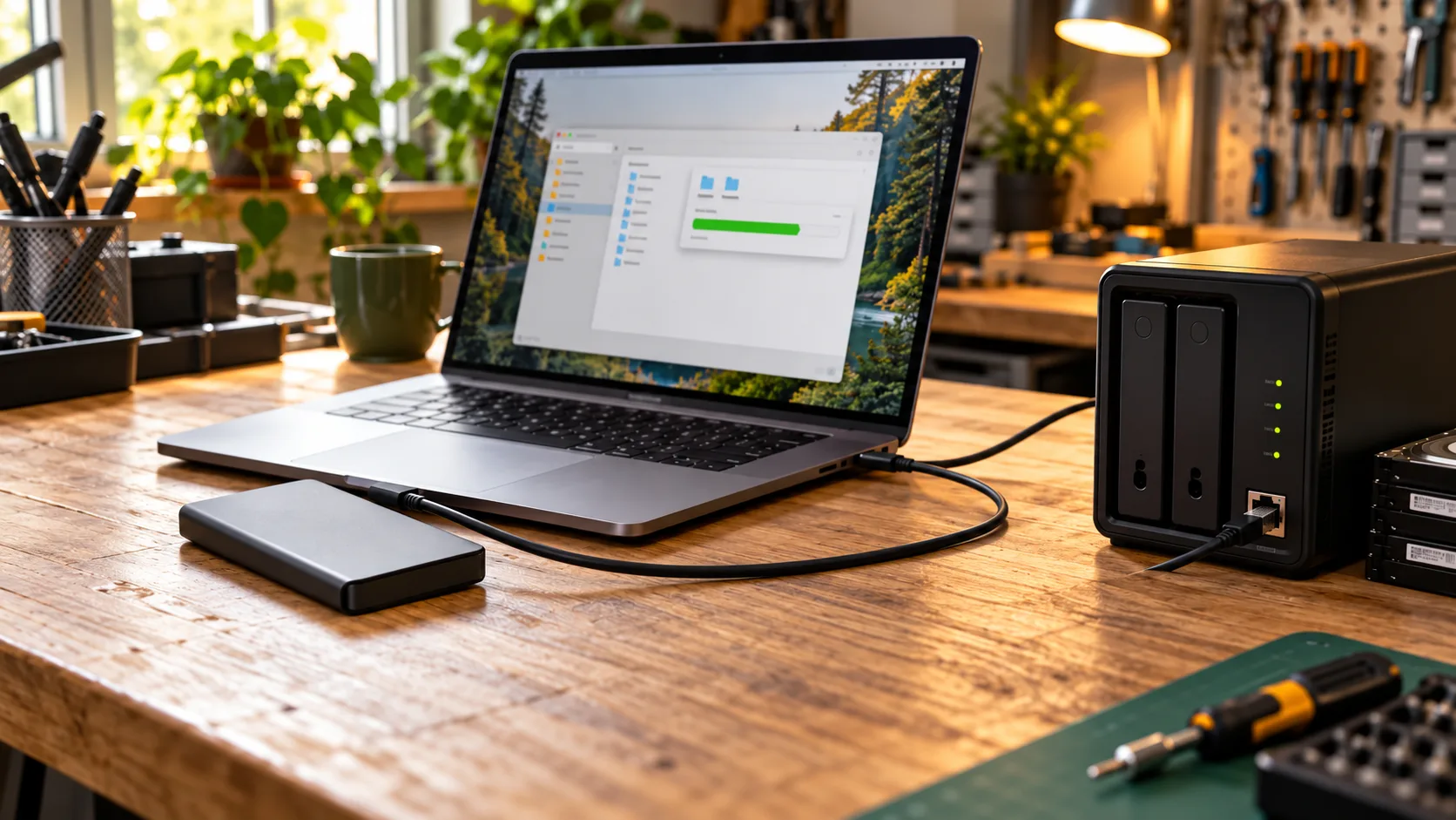 Back-up maken van laptopgegevens op externe opslag